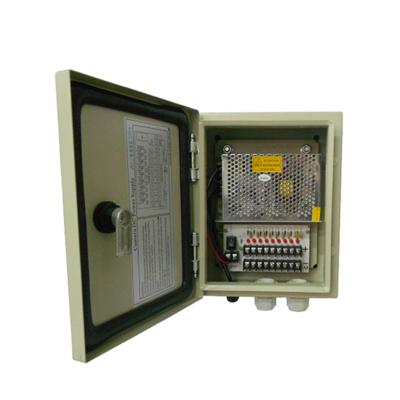 China 12VDC 2A 3A 4A 5A 10Amp CCTV Power Supply Waterproof Cabinet for 4 Cameras (12VDC10A4PW) 12VDC10A4PW for sale