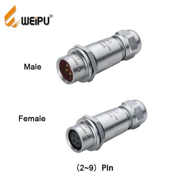 China Power Weipu SF Series IP67 Waterproof Push Pull Connector SF1211/S Integrated Female Connector for sale