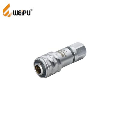 China Weipu SF6 Series Power Brass Cable Male Plug Push Pull Connector for sale