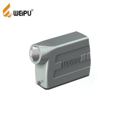 China Power WEIPU HA16A-PS-2B IP65 Metal Hood Crimp Contact Pin 1 Bolt Piercing Connector for sale