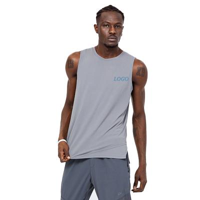 China Breathable Fitness Summer Muscle Men's Sports Basketball Tank Tops For Gym Dry-fit Men's Running Tank Tops Custom Logo for sale