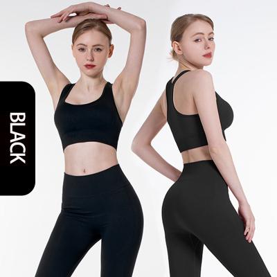 China Breathable High Quality Fashion Best Selling Sexy Women's Fitness Yoga Running Set Large Size for sale