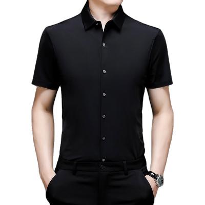 China Hot Sale Anti-pilling Cotton High Quality Shorts Sleeve Formal Casual Custom Shirts Oversize Man Dress Shirt For Men for sale