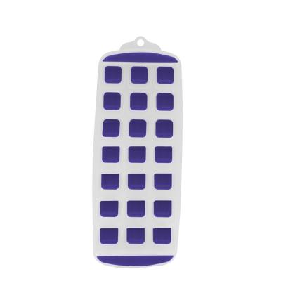 China Viable Factory Wholesale Creative Square 21 Hole Ice Cube Tray With Silicone Material for sale