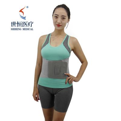 China Warm Polyester Breathable Waist Belt Gray Color Pressing Back Brace Elastic for sale