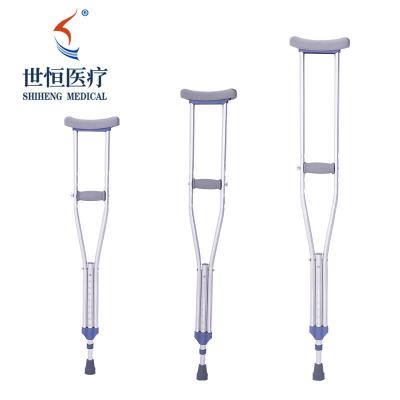 China Hot Selling Comfortable Adjustable Thick Stainless Steel Medical Orthopedic Axillary Crutch for sale