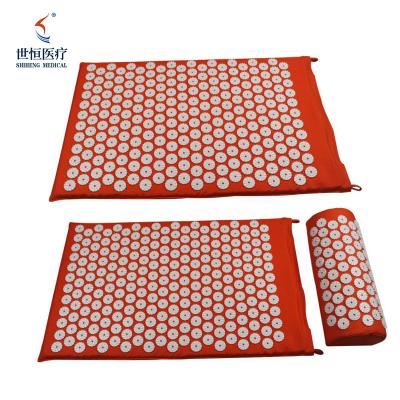 China High Quality Comfortable Acupressure Massage Set Mat And Pillow for sale