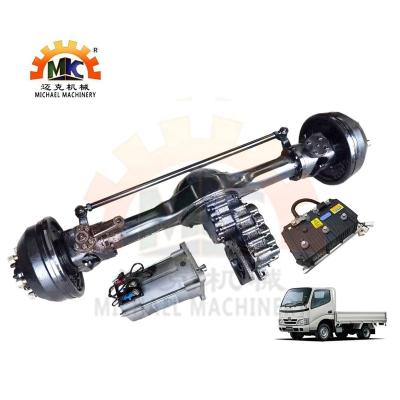 China 4WD/4WS Low Speed ​​Truck Customized Electric Vehicle 5-6ton 3 Ton Front Wheel Drive Axle with 72v/8kw AC Motor and 3ton Controller for sale