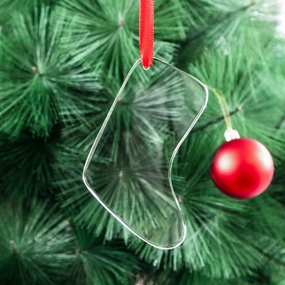 China China Customized Sock Shape Crystal Christmas Ornaments For Christmas Tree Ornaments for sale