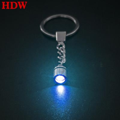 China Use For Cheap Wholesale Colorful Crystal KeyChain Change Lights LED 3D Laser Custom Logo Led Flashlight Key Chain for sale