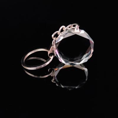 China Hot Selling Souvenir Gift Blank k9 Heart Crystal Glass Keychain Bulk Custom 3D Laser Engraved Crystal Key Chain For Wedding Souvenirs for sale