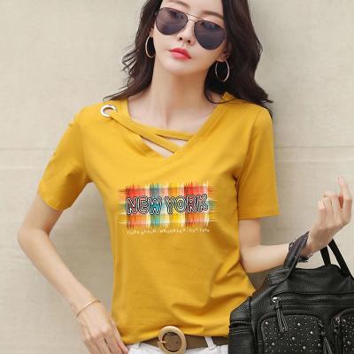 China 2021 new street trend new women's short-sleeved QUICK-DRY summer casual girl's print shirt pullover sweatshirt for sale