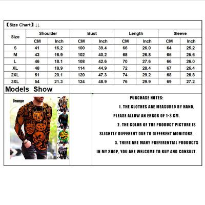 China 2021 Halloween Cosplay T-shirt Anti-wrinkle 3D Printing XL Men's T-shirt Long Sleeve Round Neck T-shirt for sale