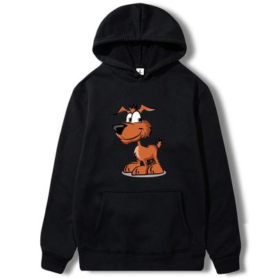 China 2021 loose men's breathable hoodie sports training suit casual puppy printing hoodie can be customized logo for sale