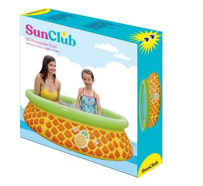 China Jilong Avenli 0.045 Inflatable Swimming Pool Pineapple 3D Swimming Pool 1.5m*41cm Kids Pool for sale