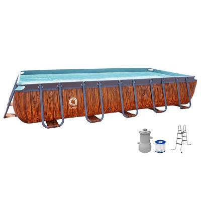 China Jilong Avenli 0.324 Steel Frame Rectangular Swimming Pool Liner 5.4m*2.5m*1.0m Garden Leisure Frame Metal Swim Pool for sale