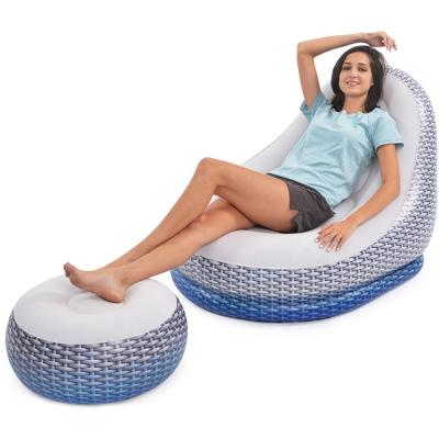 China JILONG Furniture Selling Light Air Commode Foldable Air Mattress 22321 Avenli Luxury Sofa w/stool for sale