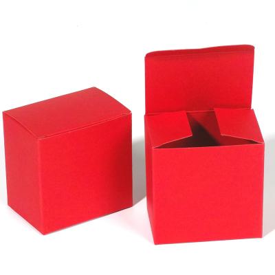 China Custom red specialty kraft folded paper boxes packaging supplier for sale