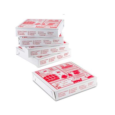 China Portable Custom 6/7/8/9/10/12 Inch Corrugated Cardboard Pizza Boxes With Printed Logo for sale