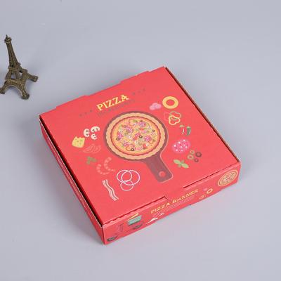 China Cheap custom Corrugated Cardboard Takeway Pizza Boxes Portable Multi Size Pizza Box For Packing Pizza for sale