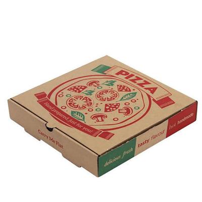 Cina multi size brown Custom printed Corrugated cardboard promotion pizza packing boxes in vendita