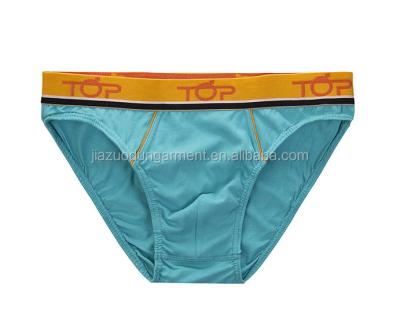 China New Fashion Design Cotton OEM Brand 100% Antibacterial Logo Waistband Underwear Sport Men Briefs for sale