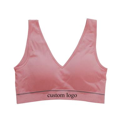 China Sexy Sports Bra Women Fitness Workout Logo Ladies Girls Nude Breathable Custom High Print Yoga Sports Bra Tops for sale