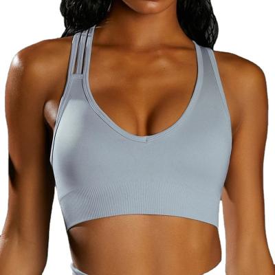 China Breathable Ladies Girls Fitness Gym Yoga Running Bra Tops Custom Logo Crane Exercise Workout Women Sports Bra for sale