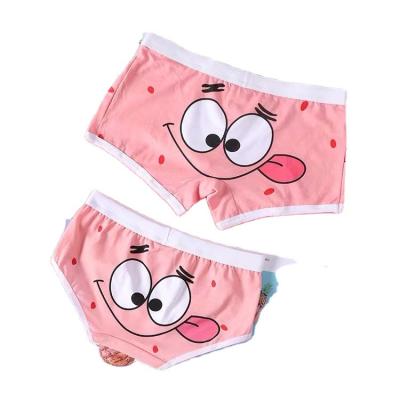 China Breathable Couples Underwear Men Boxer Shorts And Women Briefs Couple's Underwear for sale