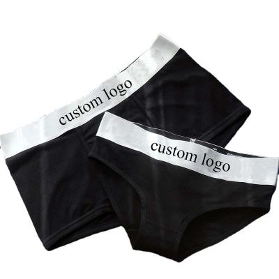 China Breathable Couples Underwear Men Boxer Shorts And Women Briefs Couple's Underwear for sale