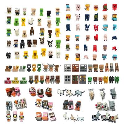 China Cartoon Toy Mine Craft MC Blocks Mini Action Figures PVC Kids Toys 3cm/1.2inch for sale