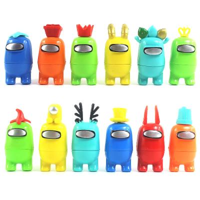 China Cartoon Toy High Quality 12Pcs 8-10cm/3.15-4Inch PVC Kids Toys Among Us Action Numbers With Bones Included for sale