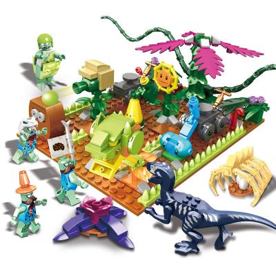 China Toy Plants Vs Zombies Building Blocks Mini Figure Toys The Dinosaur Intrusion 417Pcs JX90072 for sale