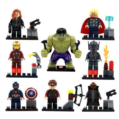 China Building Toy 8Pcs Set Compatible Block Mini Figure Toys Set Super Heroes Carcass Ironman Black Widow Legos Mini Figures for sale