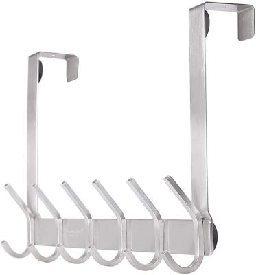 China Amazon Viable Multifunctional Bedroom Single Metal Organizer Rack Over Door Hooks Door Hanger for sale