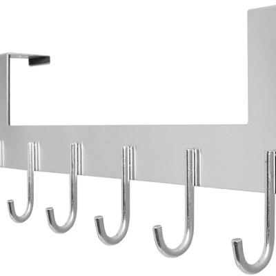 China Southwest Single Bedroom Aluminum Metal Over Cabinet Door Coat Hook Rack Towel Hook Hanger Holder for sale