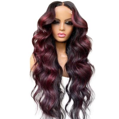 China Premier Human Hair 5X5 Hd Remy Lace Closure Wigs Color Wavy Brazilian Hope Balayage Lace Top Wigs for sale