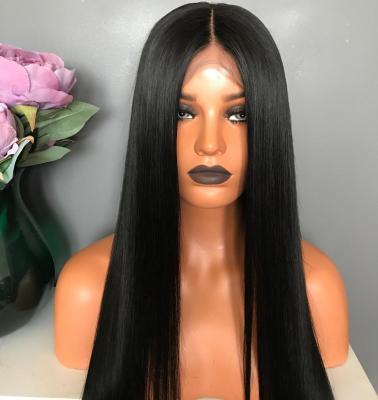 China Straight Side Part 28 Inch Full Lace Wigs 180% Density Extra Long Virgin Human Hair Costume for sale