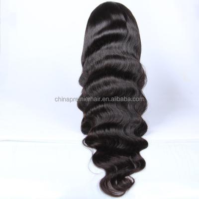 China Brazilian Virgin Human Hair Body Wave Body Wave Full Lace Wig 30 Inches for sale