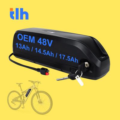 China High capacity Hailong 21700 cell pack 36V 48V 52V 15Ah 17.4Ah 19.2AH 21Ah bicycle lithium battery with USB port EV032B for sale