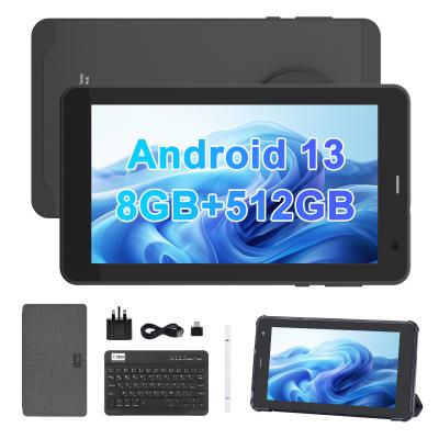 China C Idea Android 13 Tablet 512GB With SIM 7 Inch Tablet PC For Students CM518 Pro Black for sale