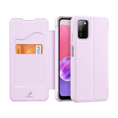 China Anti-fall For Samsung A03s Skin X Series Flip Phone Case Magnetic Card Holder Phone Case Honeycomb Absorb Heat Soft TPU Back Cover for sale