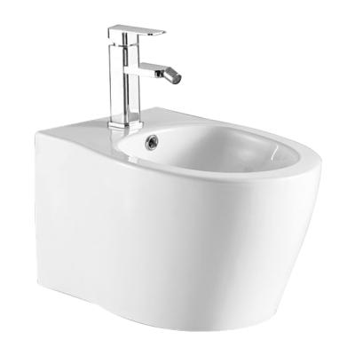 China Modern Top Selling Sanitary Ware Square Design Wall Mounted With Sprayer Match With Toilet Sets Cleaning Wall Hung Bidet for sale