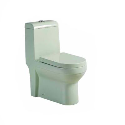 China Double-Flow High Grade P-Trap Strap Around Washdown/Siphon Ceramic One Piece Toilet Sanitary Ware Colored Toilet Bowl for sale