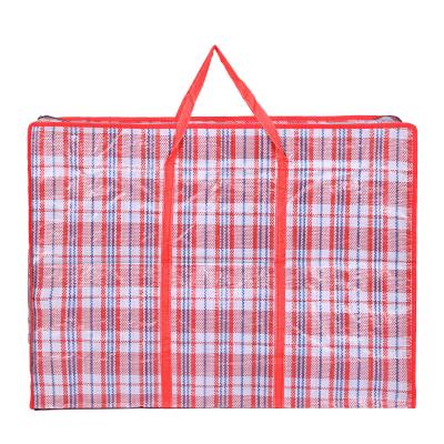 China Custom Factory Price Reusable Waterproof Reusable Recycle Jumbo Large Capacity China Storage Laundry PP Woven Bags With Zipper for sale