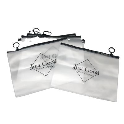 China 100% Eco-friendly Transparent Cosmetic Bags With Zipper Makeup Bag Small Clear Frosted PVC Cosmetic Bag for sale