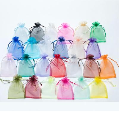 China Colorful Organza Bas Silver Organza Packaging Bag Organza Recyclable Drawstring Sale Drop Jewelry for sale