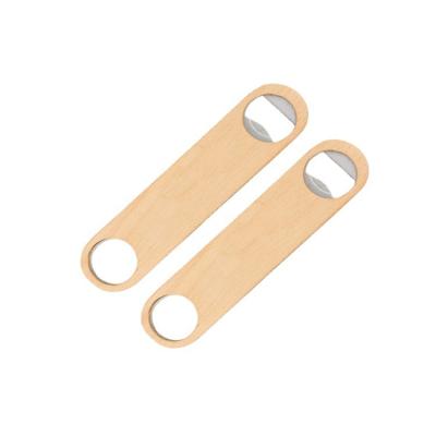 China Europe Factory Wholesale Custom Logo Stainless Steel Promotional Engraved Wooden Bottle Opener for sale