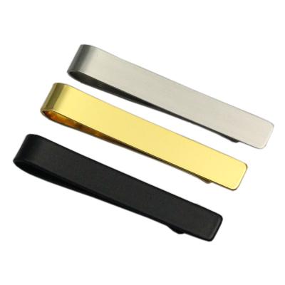 China Europe Metal Stainless Steel Laser Supplier High Quality Custom Gold Black Tie Clip for sale