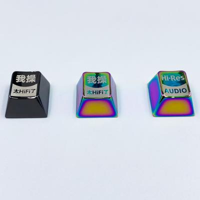 China Europe Factory Logo Alloy Metal Keycap Plating Custom Keyboards Accessories Keycaps for sale